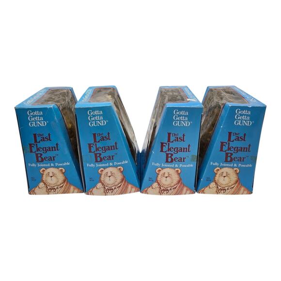 1983 Gund Abiner Smoothie Last Elegant Bear Four Miniature Bears in Original Box - Picture 2 of 16